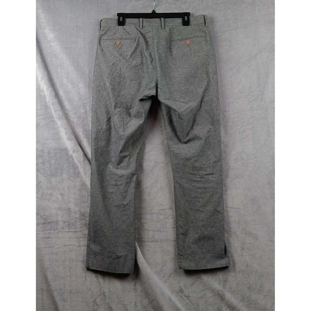 J. Crew Slim Bedford Chino Pants‎ Men Size 34x32 Gray Cotton Flat Front